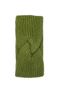 Wide Metallic Thread Plain Knitted Wool Headwarmer