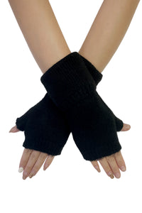 Plain Wool Knitted Wrist Warmer Gloves