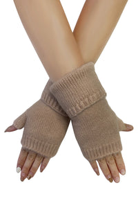 Plain Wool Knitted Wrist Warmer Gloves