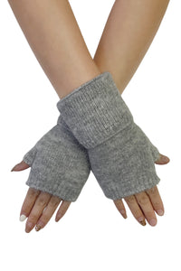 Plain Wool Knitted Wrist Warmer Gloves