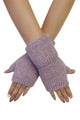 Plain Wool Knitted Wrist Warmer Gloves