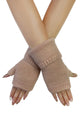 Plain Wool Knitted Wrist Warmer Gloves