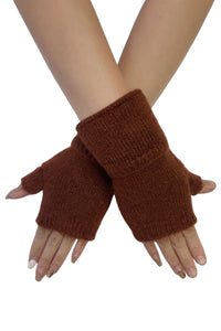 Plain Wool Knitted Wrist Warmer Gloves