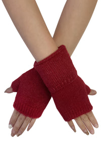 Plain Wool Knitted Wrist Warmer Gloves