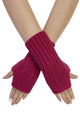 Cosy Long Knitted Wool Wrist Warmer Gloves