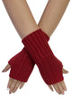 Cosy Long Knitted Wool Wrist Warmer Gloves