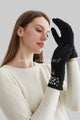 Embroided Bee With Pearl And Diamante Trim Gloves
