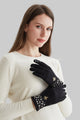 Embroided Bee With Pearl And Diamante Trim Gloves