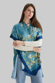 Van Gogh Almond Blossom Silk Kimono - Blue