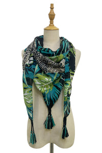 Jungle Leopard Print Square Scarf