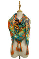 Jungle Leopard Print Square Scarf