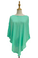 Plain Curved Chiffon Poncho/Cover Up