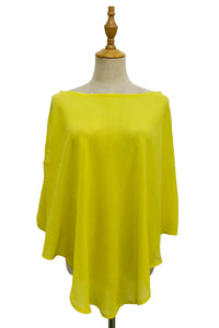 Plain Curved Chiffon Poncho/Cover Up