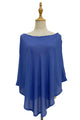 Plain Curved Chiffon Poncho/Cover Up