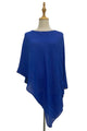 Plain Pleated Chiffon Poncho/Cover Up