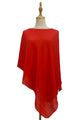 Plain Pleated Chiffon Poncho/Cover Up