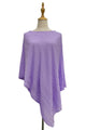 Plain Pleated Chiffon Poncho/Cover Up