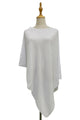 Plain Pleated Chiffon Poncho/Cover Up