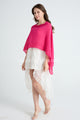 Plain Pleated Chiffon Poncho/Cover Up