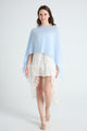 Plain Pleated Chiffon Poncho/Cover Up