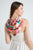 Colourful Painted Floral Print Square Scarf