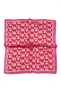 Cute Love Heart Print Square Scarf