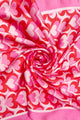 Cute Love Heart Print Square Scarf