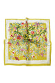 Butterfly Floral Border Print Square Scarf