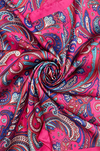 Swirl Paisley Print Small Square Scarf