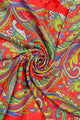 Swirl Paisley Print Small Square Scarf