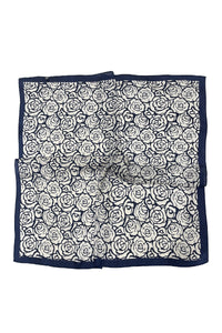 Detailed Rose Print Square Scarf