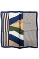 Stripe Colour Block Print Square Scarf