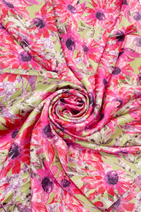 Aster Summer Floral Silk Scarf