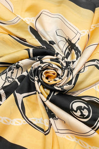 Fashion Handbag Print Silk Scarf