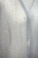 Rose Print & Pearl Embellished Sheer Scarf/ Shawl