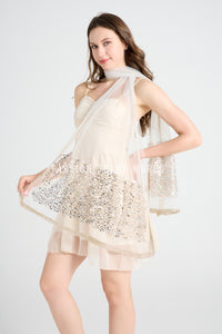 Glitter Sequined Mesh Scarf/ Shawl