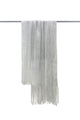 Metallic Thread Woven Tassel Scarf / Shawl