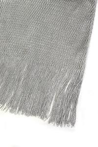 Metallic Thread Tassel Side Poncho / Coverup