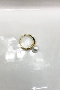 Pearl & Diamante Twist Detail Ring