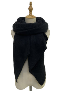 Soft Boucle Plain Wool Knitted Scarf
