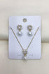 Pearl Drop Stud Earring & Necklace Set