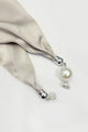 Plain Pearl Magnetic Clasp Scarf