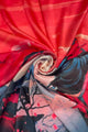 Japanese Lady & Mount Fuji Print Silk Scarf