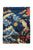 Japanese Great Wave and Lady Print Silk Scarf