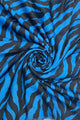 Vibrant Zebra Print Frayed Scarf