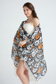 Scary Ghost Face Halloween Print Frayed Scarf