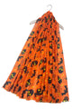 Spiders Skulls & Bats Halloween Print Frayed Scarf