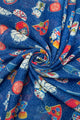 Japanese Mini Cartoon Print Frayed Scarf