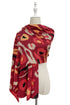 Abstract Animal Print Frayed Scarf