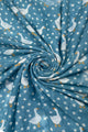 Goose & Mini Daisy Print Frayed Scarf